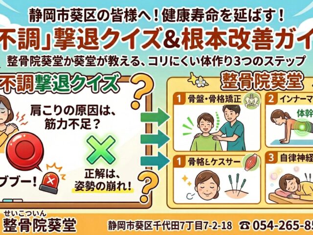 【静岡市葵区】姿勢が及ぼす恐ろしい影響！？整骨院葵堂千代田院