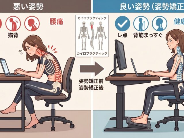 デスクワークで猫背・巻き肩・反り腰になる原因と対策！整骨院葵堂千代田院
